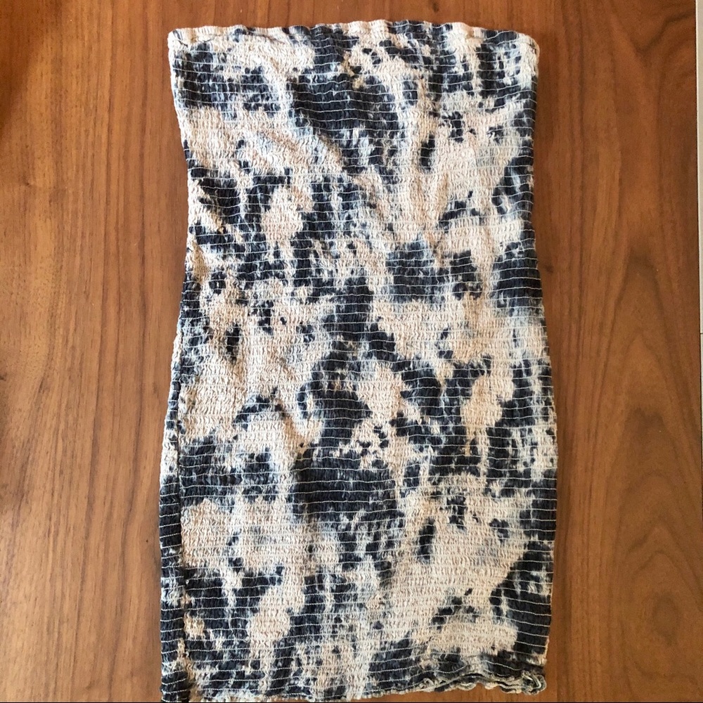 Acid tie dye tube dress